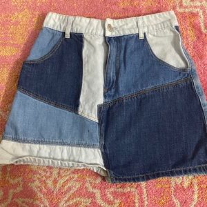 Zara patchwork mini skirt